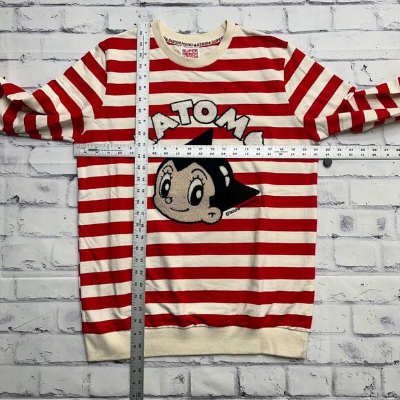 Astroboy Shirt Men's Large Red Striped Tezuka Productions Super Hero Atom Anime - Picture 8 of 16